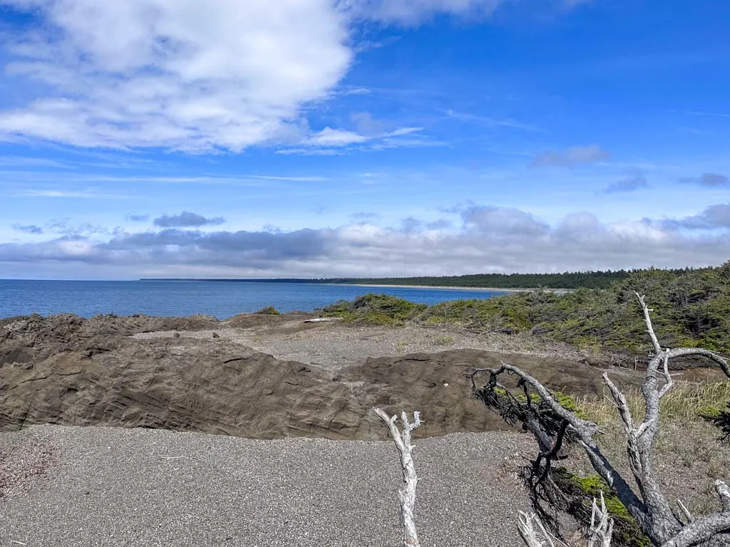 View of Rose Spit and North Beach from the Blow Hole in Haida Gwaii