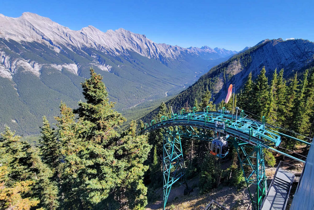 View of Mount Rundle from Sulphur Mountain Gondola, one of the best things to do in Banff in the fall