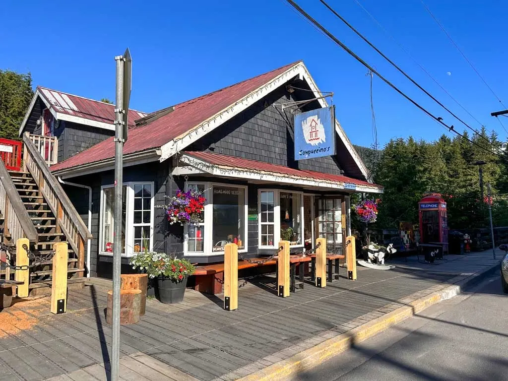 The exterior of Cowpuccino's Coffee in Prince Rupert