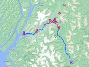 Google Map of the best things to do in the Nass Valley