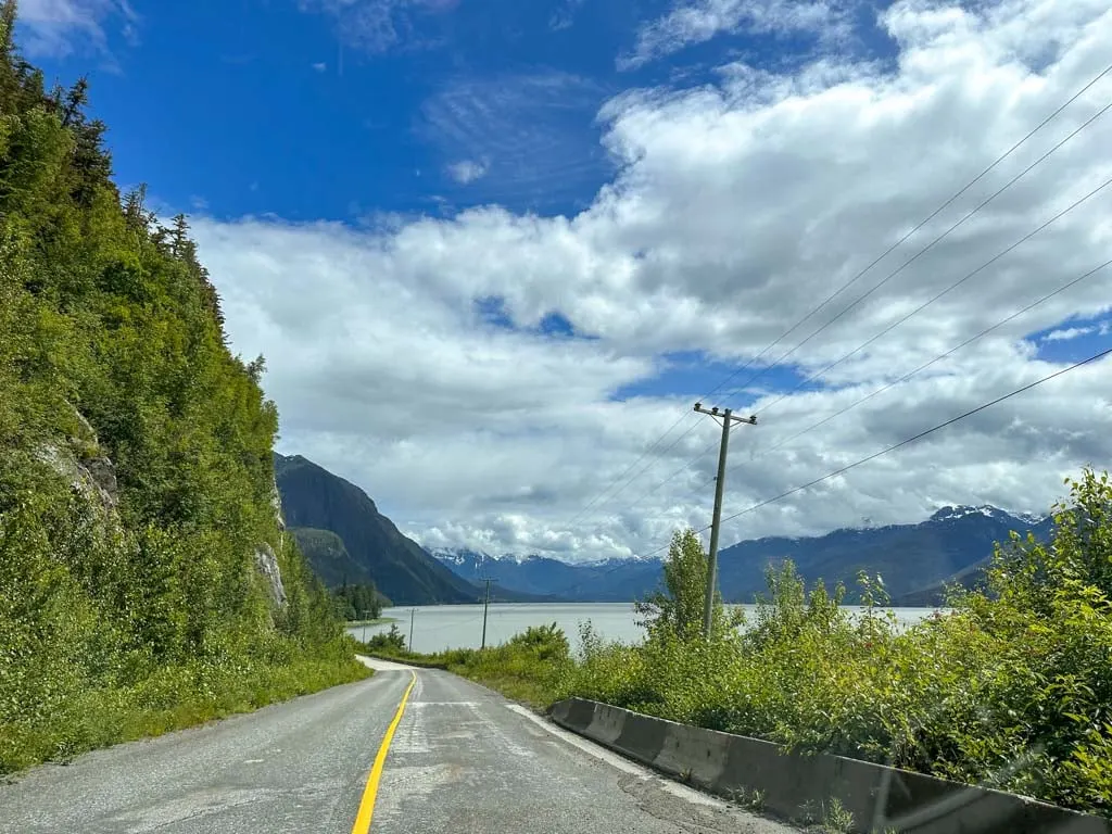 View of the Nisga'a Highway from near Gingolx