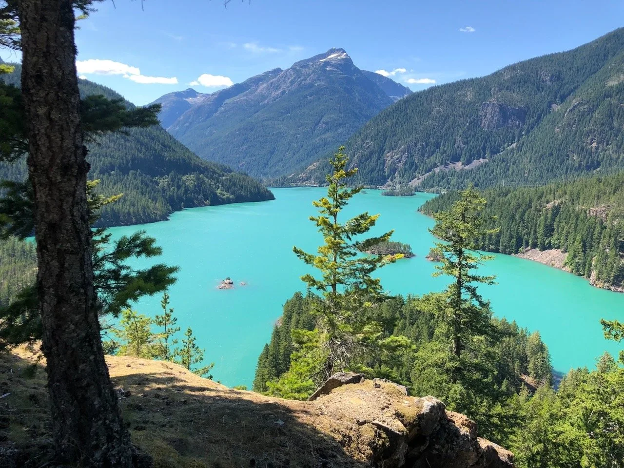 Diablo Lake viewpoint in North Cascades National Park - stop here on your Washington road trips