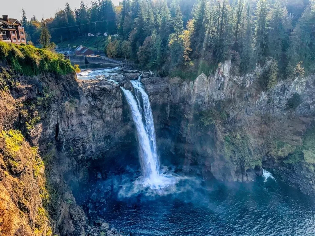 View of Snoqualmie Falls in Washington.