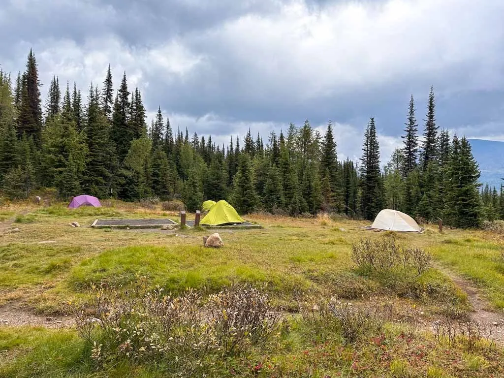 Tents at the Lake Magog Campground