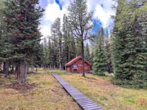 One of the Naiset Huts at Mount Assiniboine