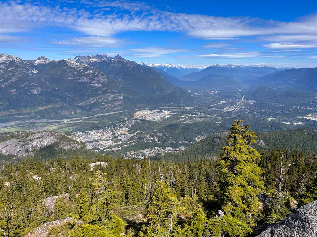 Looking down on the Squamish Valley from the Al's Habrich trail