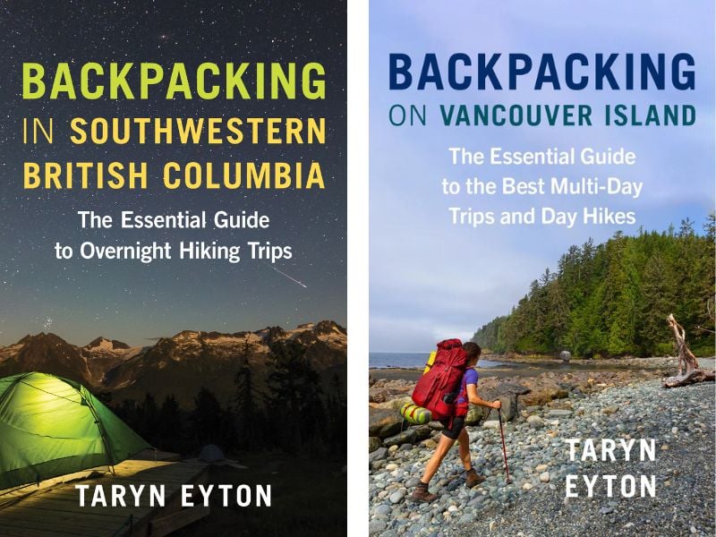 Book covers for Bakpacking in Southwestern British Columbia and Backpacking on Vancouver Island