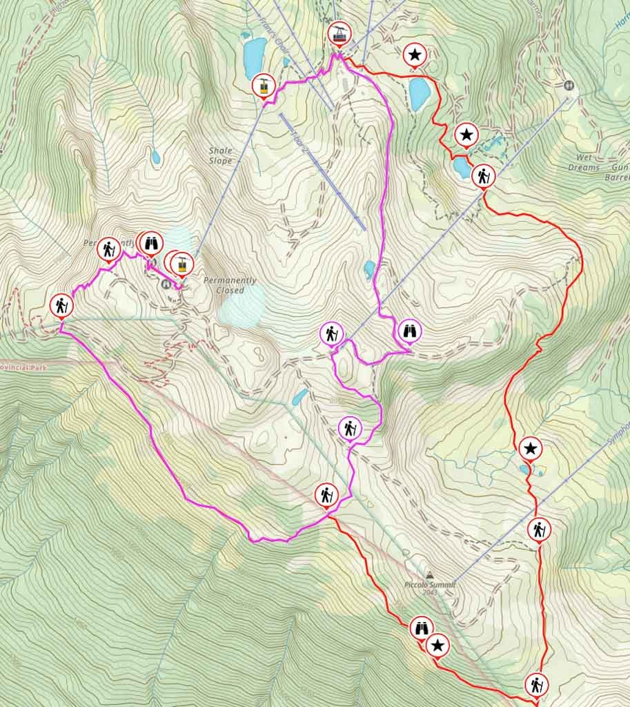 Map of the Half Note Trail in Whistler