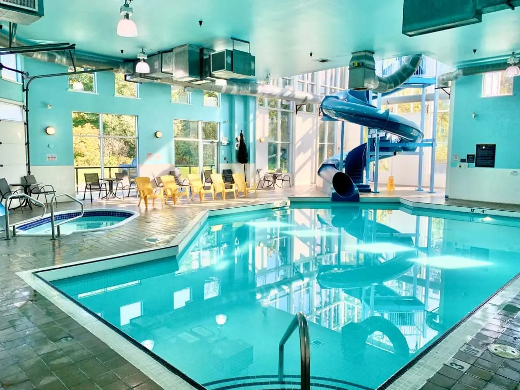 The indoor pool at the Sandman - one of the best hotels in Squamish