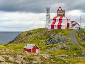 The iconic red and white striped lighthouse is one of the best things to do in Bonavista, Newfoundland
