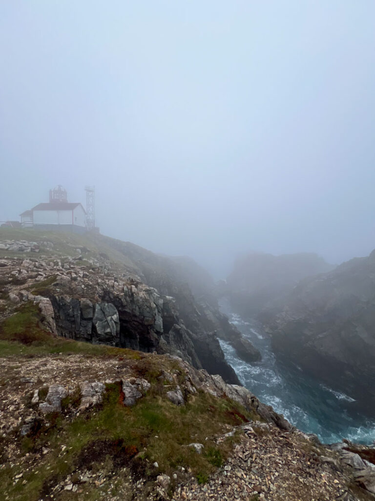 Thick fog at the Bonavista Lighthouse