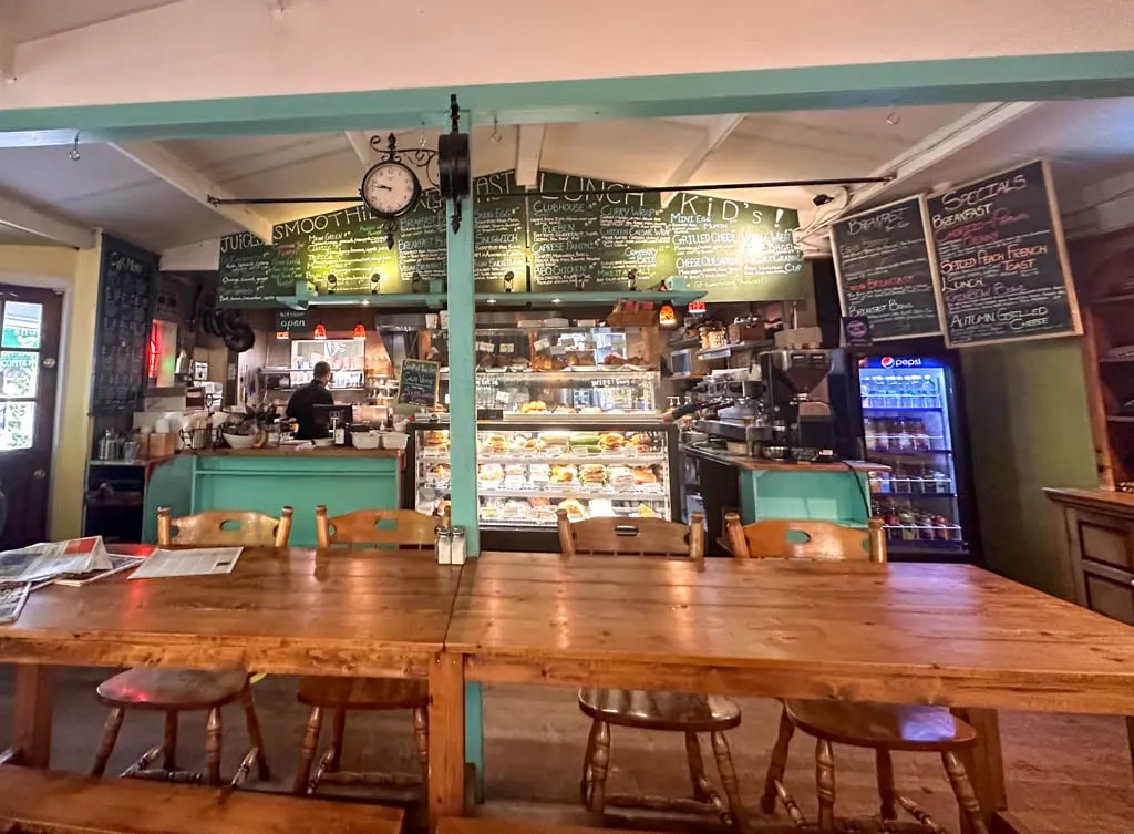 The interior of the Snug Cafe in Snug Cove, Bowen Island