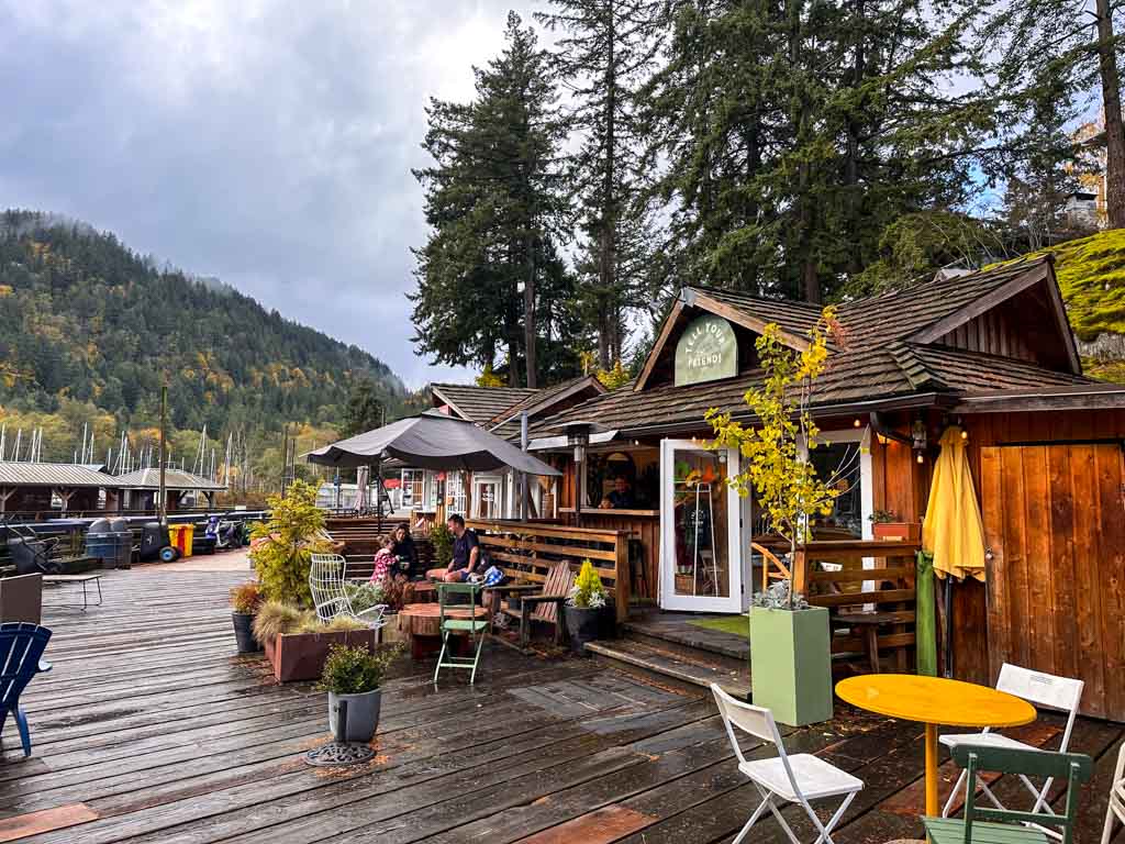 Shops on the pier in Snug Cove