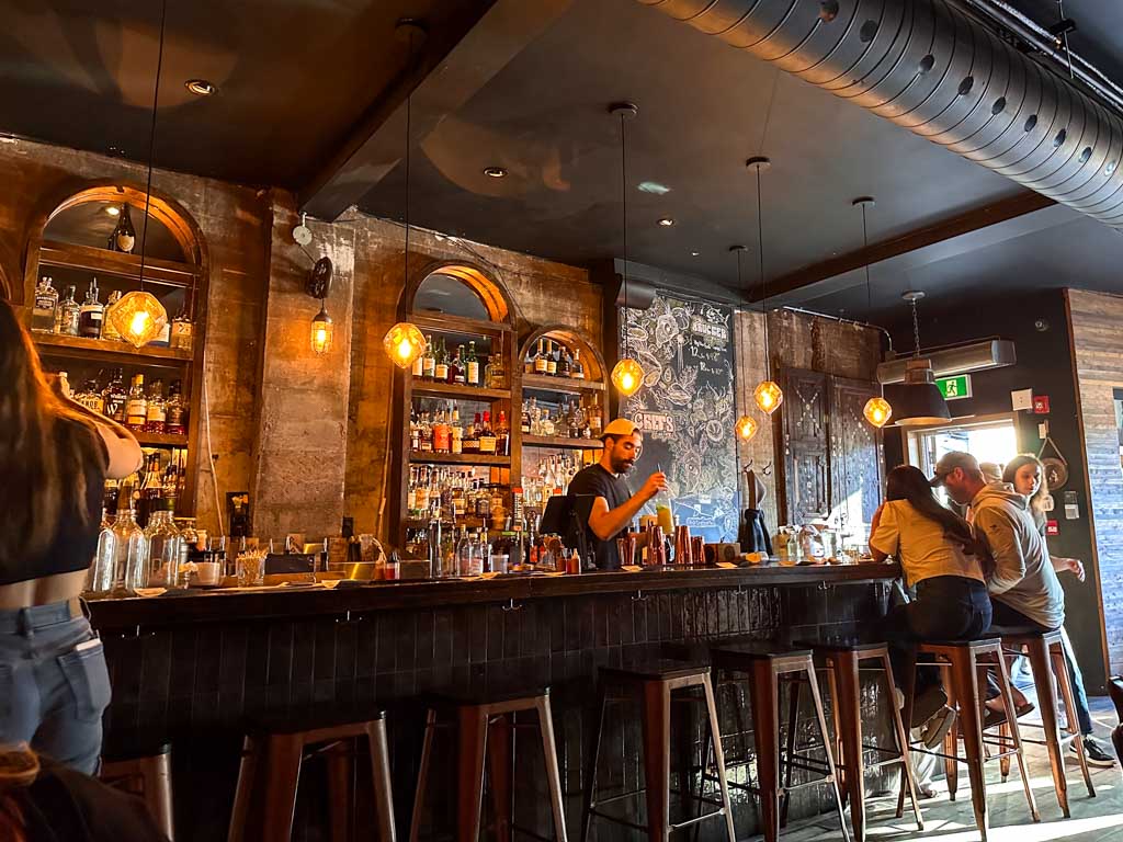 The hip interior of Adelaide's Oyster House in St. John's