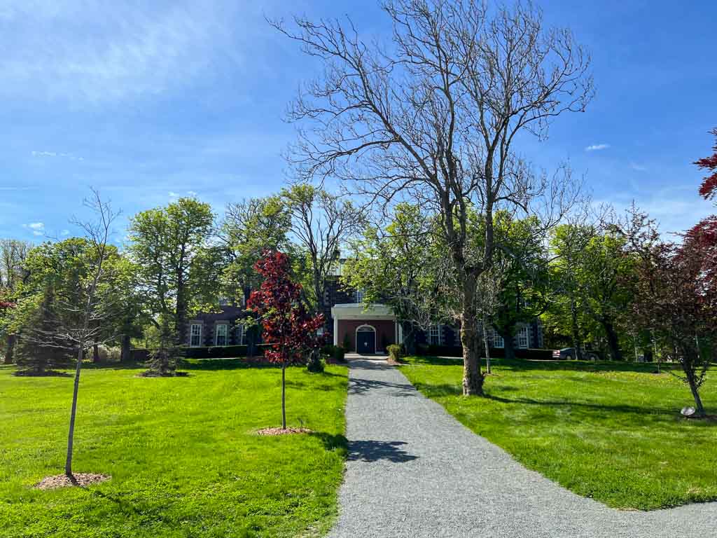 Historic Government House in St. John's seen from its expansive grounds