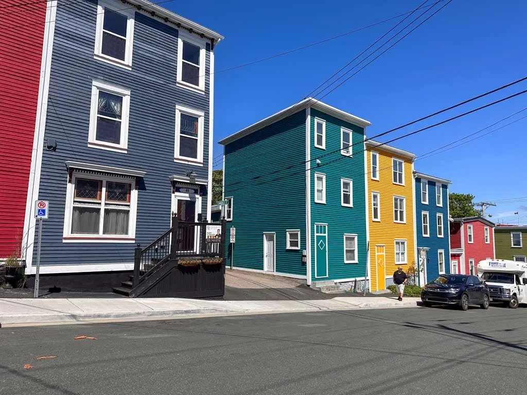 Colourful buildings on Jellybean Row in St. John's