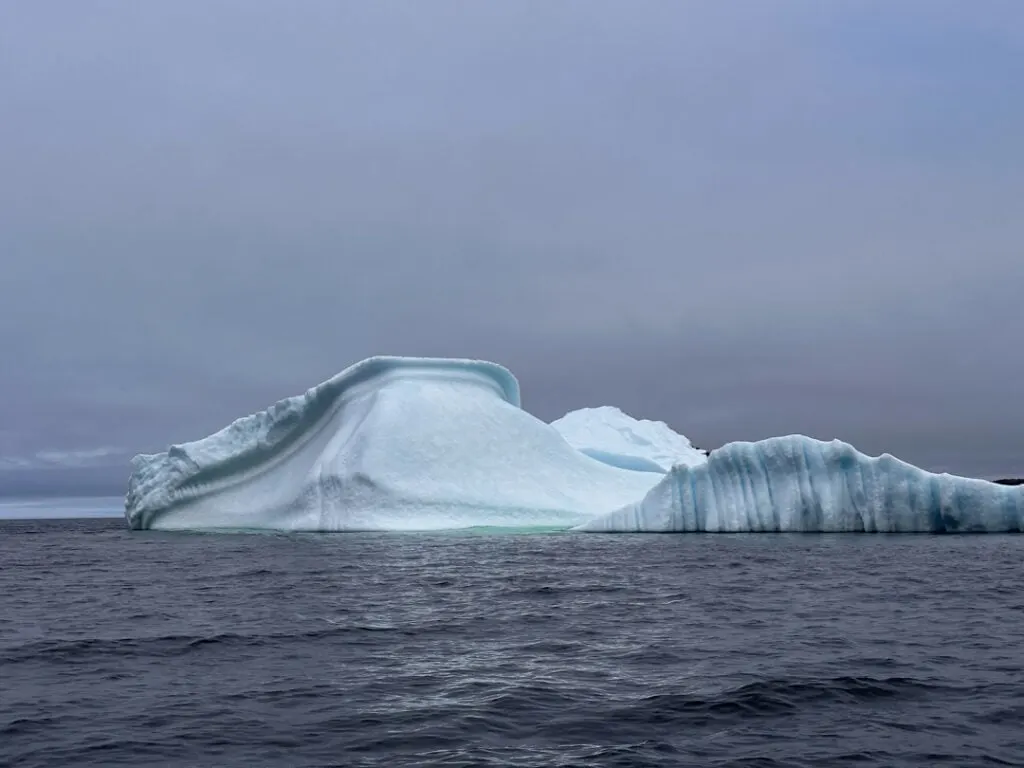 An iceberg floats off the coast of Newfoundland