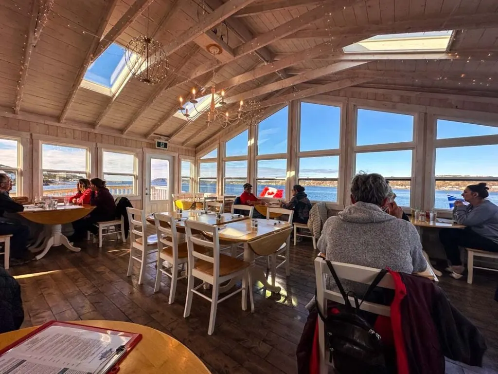 The dining room at Annie's Harbour Restaurant