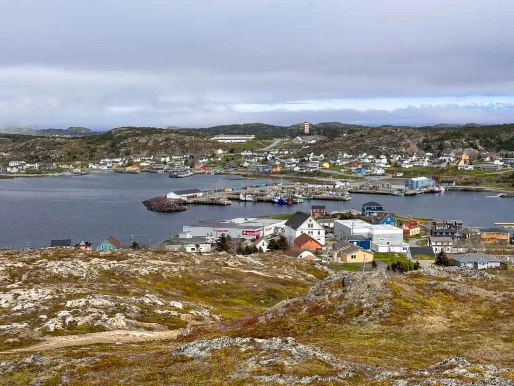 View of Twillingate from above at Smith's Lookout - one of the best things to do in Twillingate