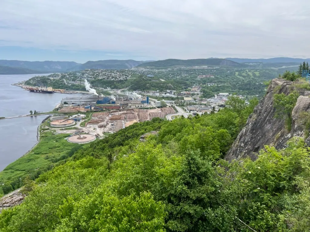 Looking down to Corner Brook from the Captain Cook Viewpoint