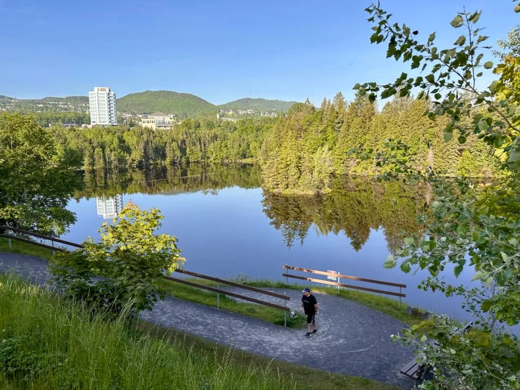 The Corner Brook Stream Trail next to Glynmill Pond