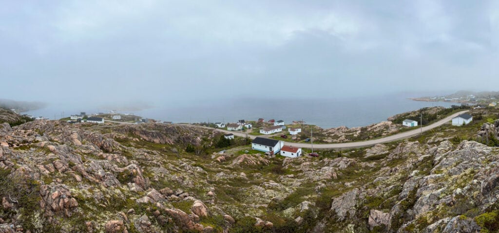 Panoramic view from the Deep Bay lookout. 