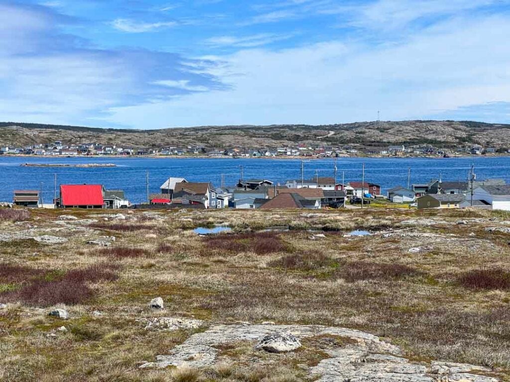 Houses line the shoreline in Joe Batt's Arm