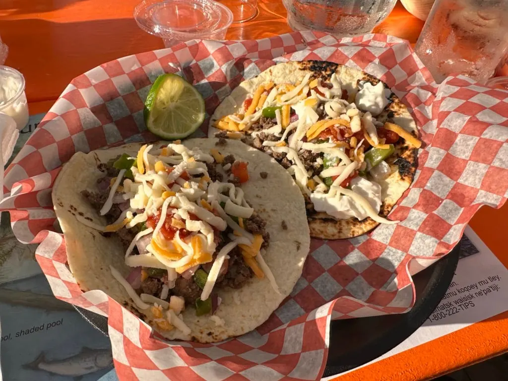 Moose tacos at The Saltbox in Benoit's Cove