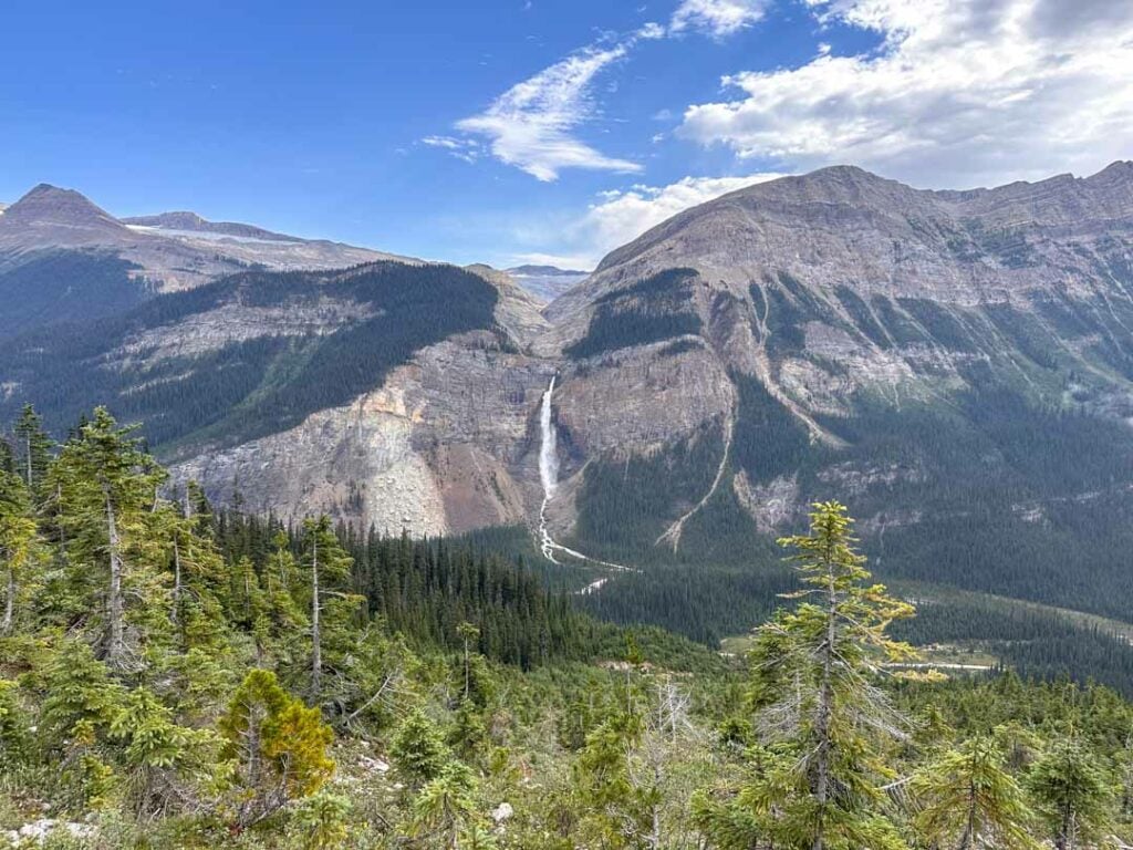 Takakkaw Falls seen from the Iceline Trail