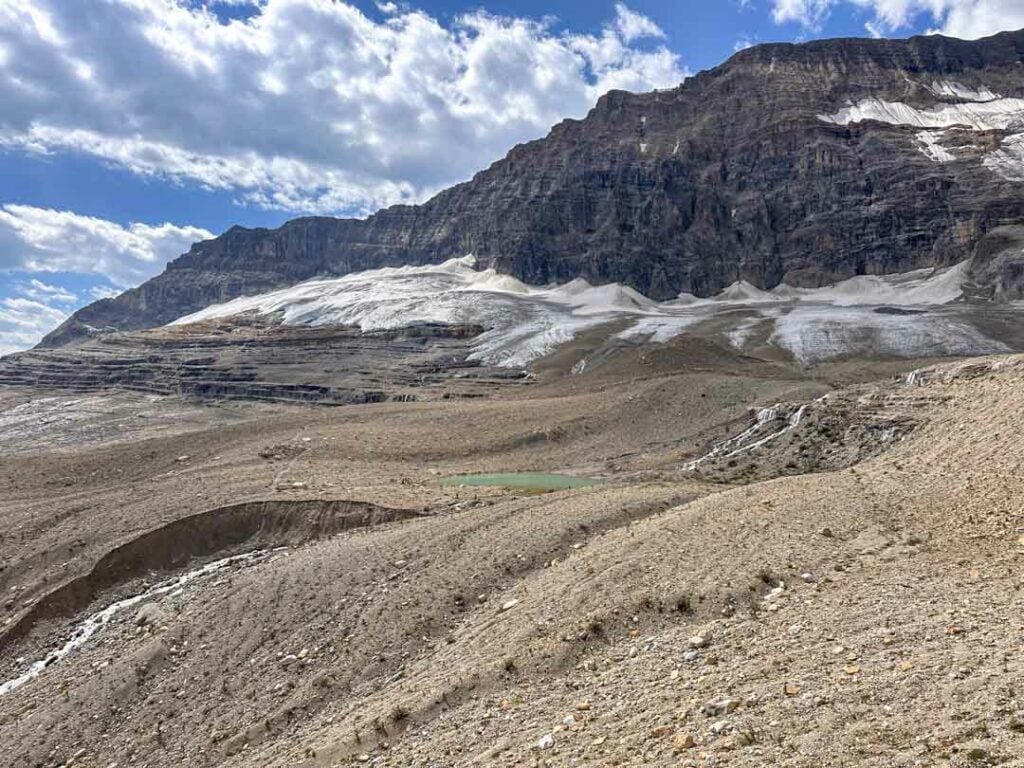 View of glaciers along the Iceline Trail in the Yoho Valley