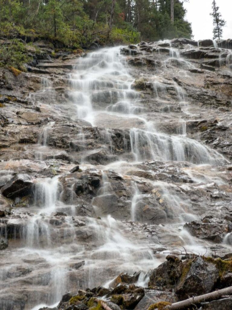 Close-up of Point Lace Falls on the Yoho Valley Loop