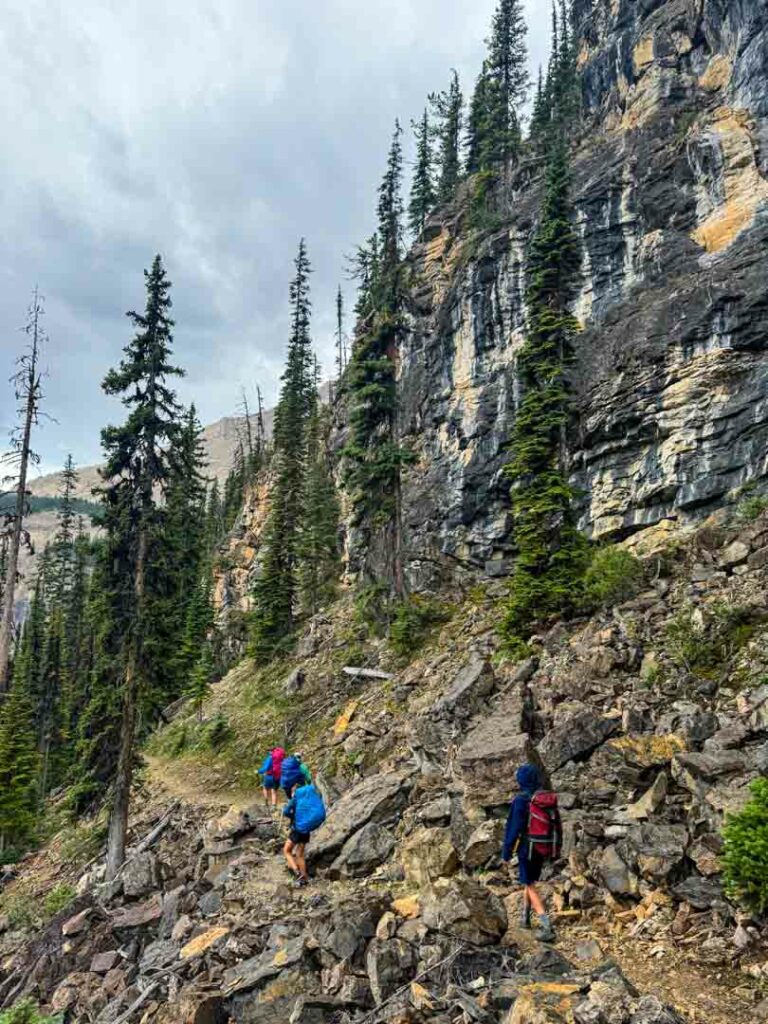 Hikers descending the Whaleback Trail