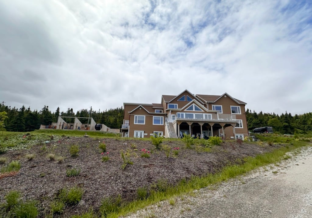 The exterior of the Gros Morne Inn near Woody Point