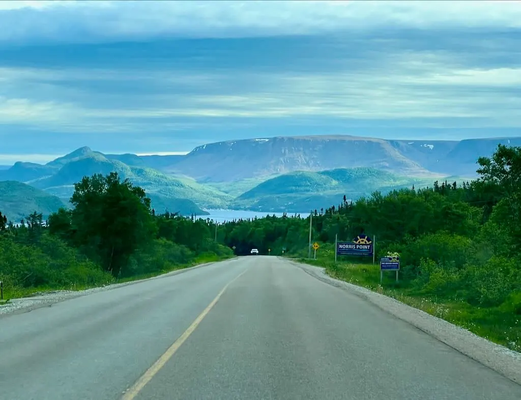 The road into Norris Point, Newfoundland