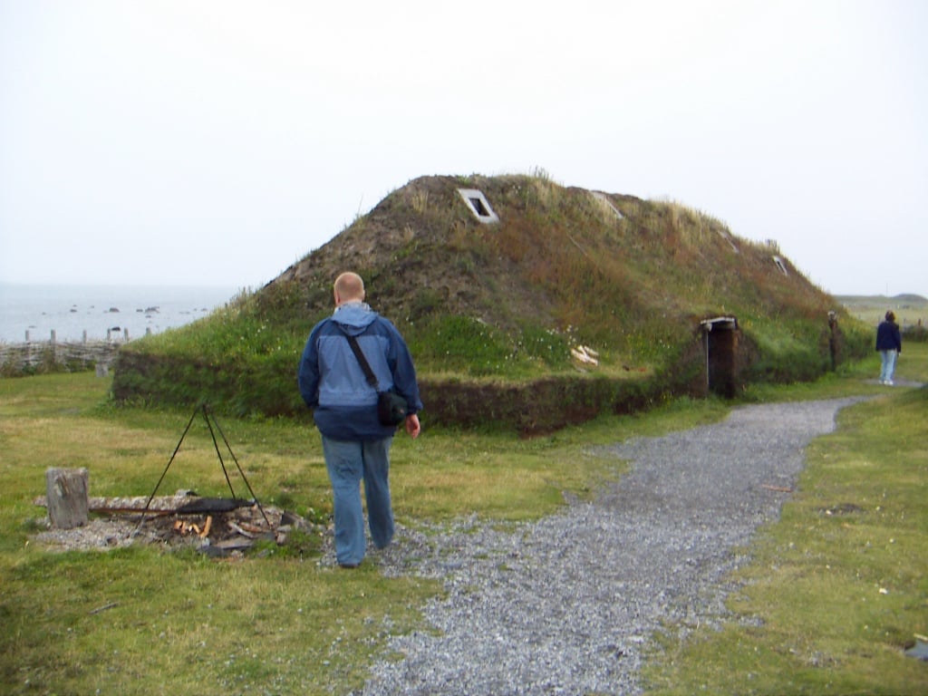 Exploring the reconstructed buildings at L'Anse aux Meadows