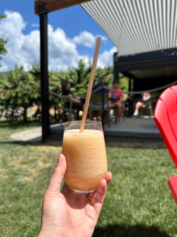 An apple slushie at Abandoned Rail Brewing