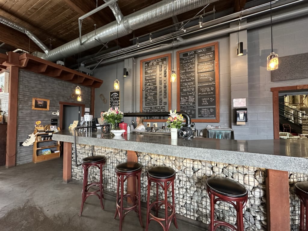 The bar at Cannery Brewing in Penticton