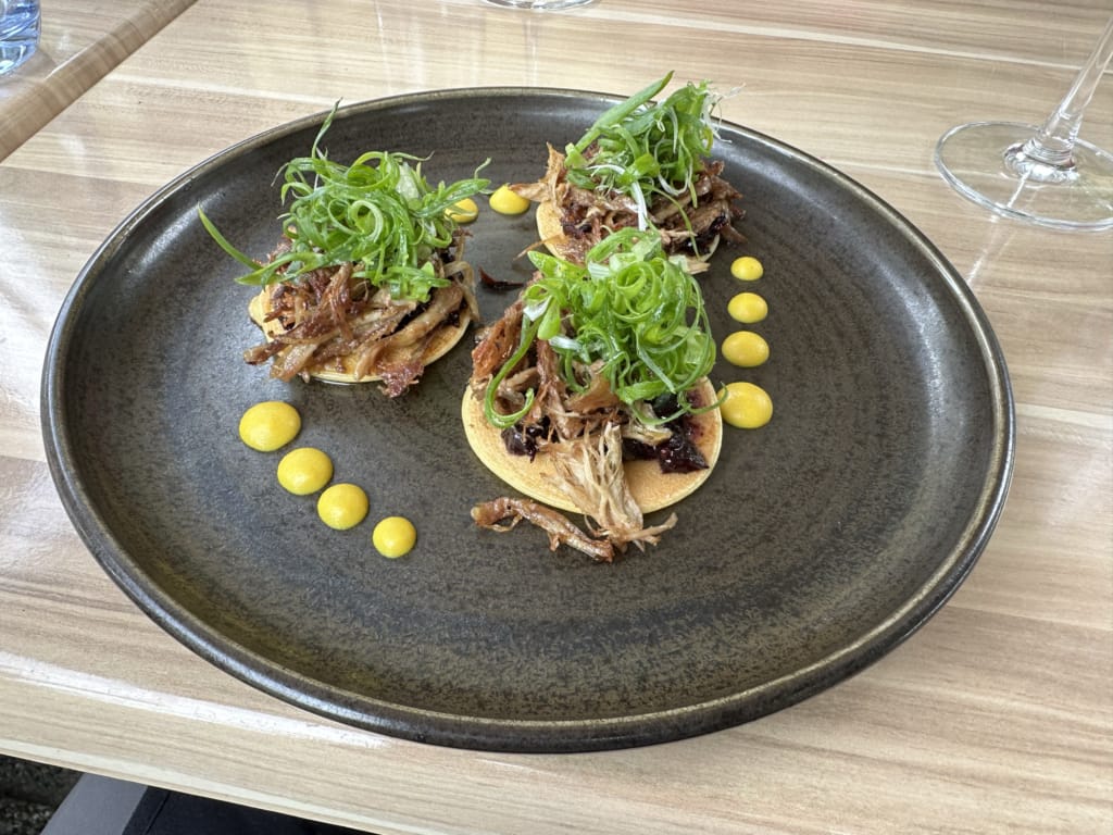 The delicious duck at Lake Breeze Winery