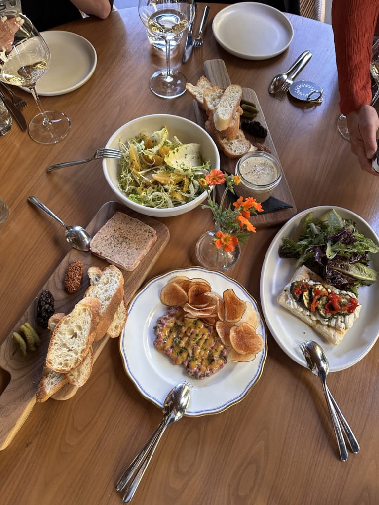 Appetizers at Bistro Lapin Perdu in Naramata