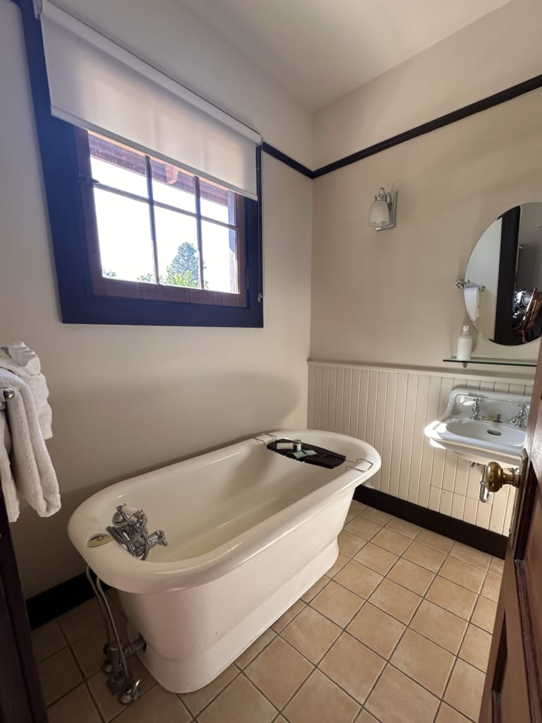 The heritage bathtub at the Naramata Inn