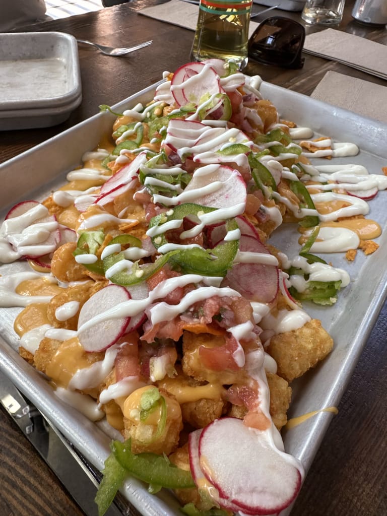 Tater tot nachos at Neighbourhood Brewing in Penticton