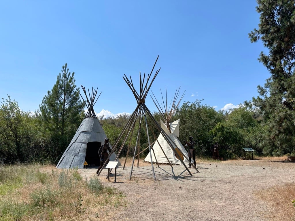 Outdoor exhibits at the Nk'Mip Desert Cultural Centre