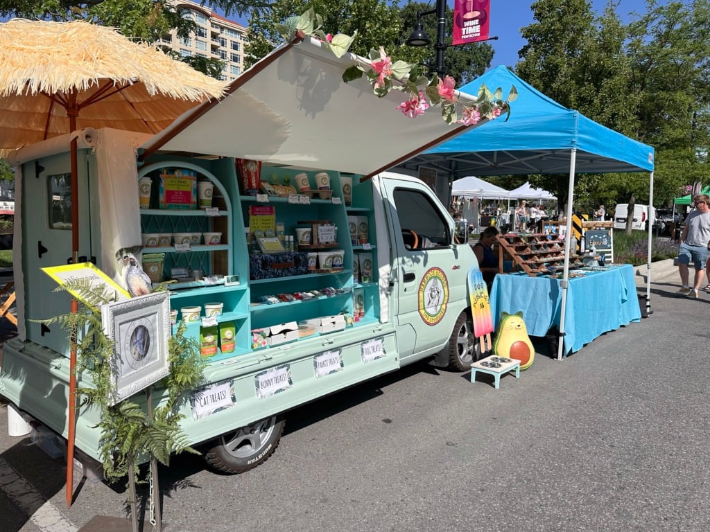 A stall at the Penticton Farmers Market