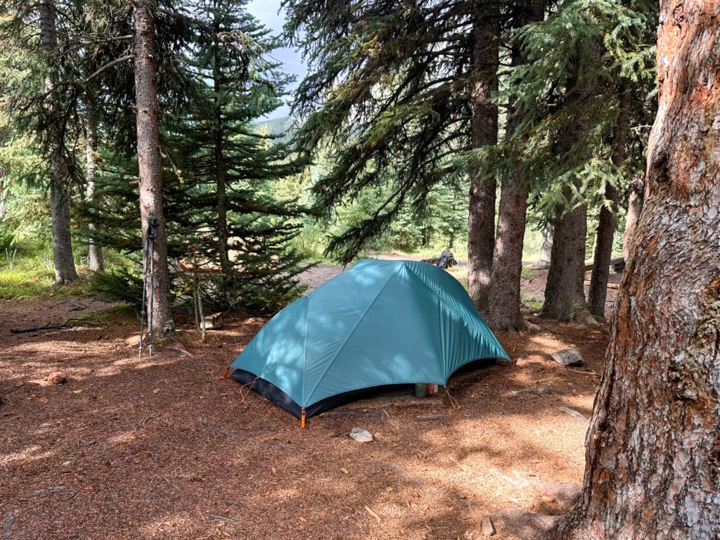 A tent at Merlin Meadows Campground