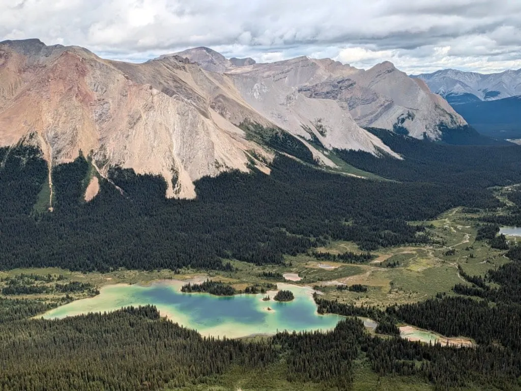 Red Deer Lakes from above