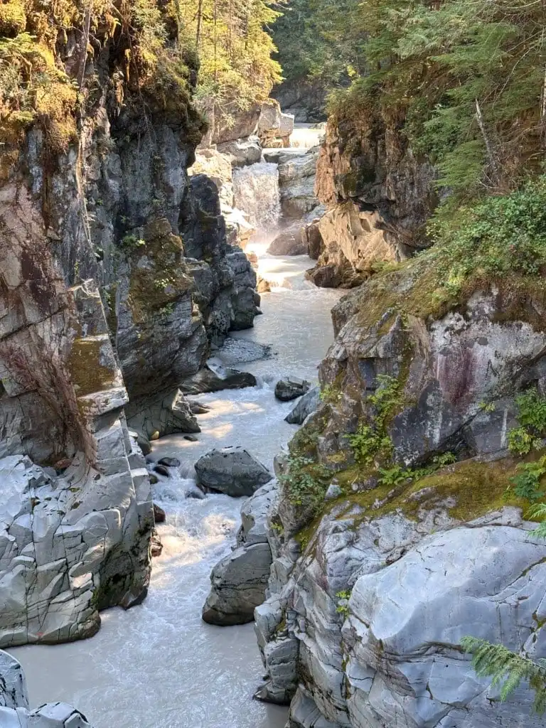 View of the upper canyon at Squamish Canyon