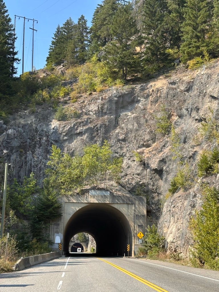 Tunnels on Highway 1 through the Fraser Canyon