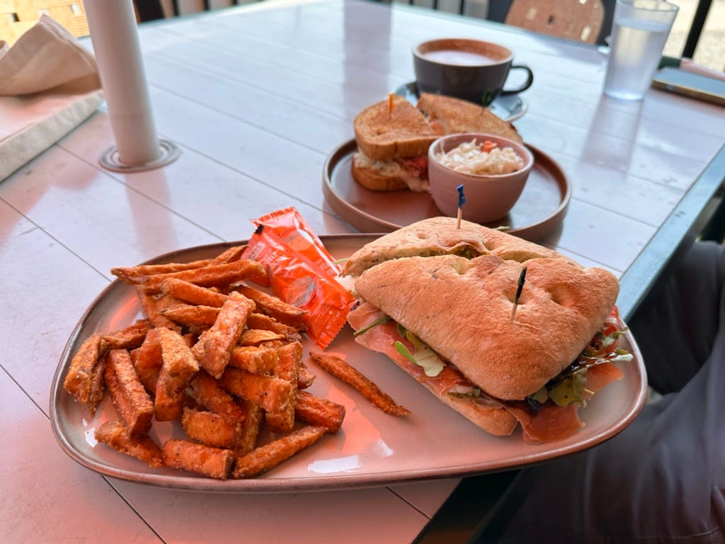 Two sandwiches from Hope Mountain Cafe