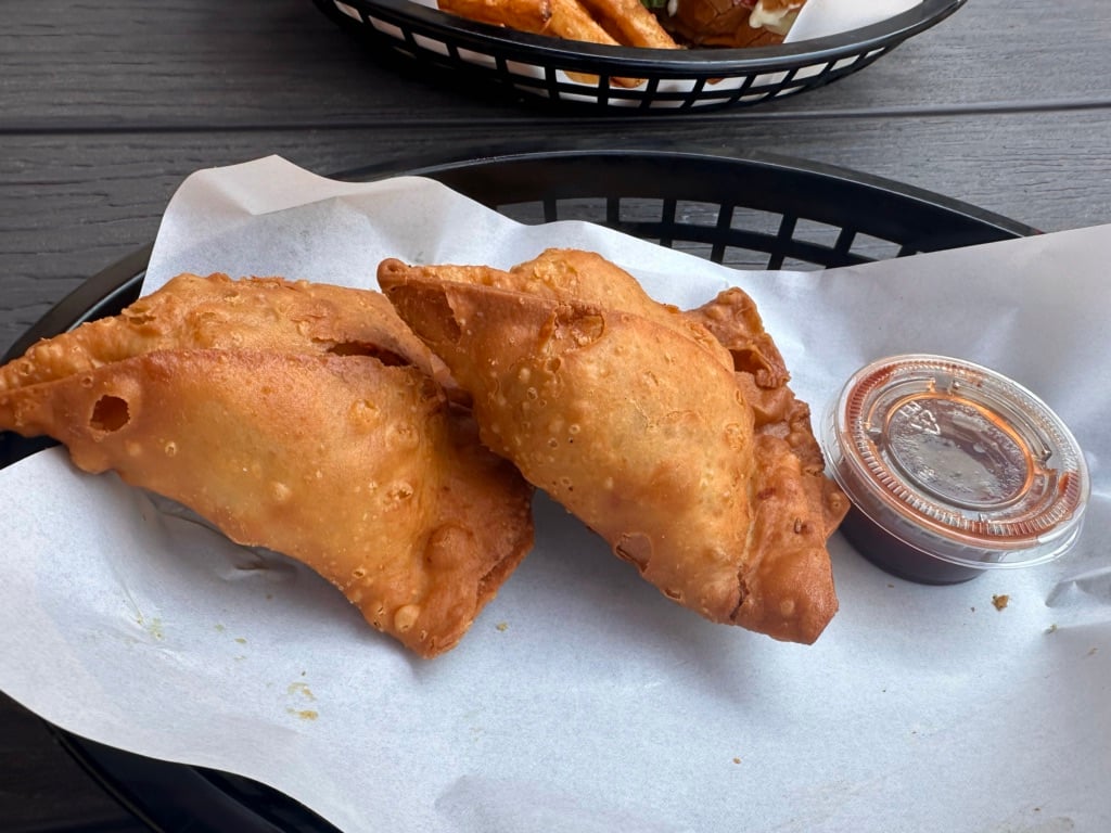 A plate of samosas at JB's Drive-in in Boston Bar in the Fraser Canyon