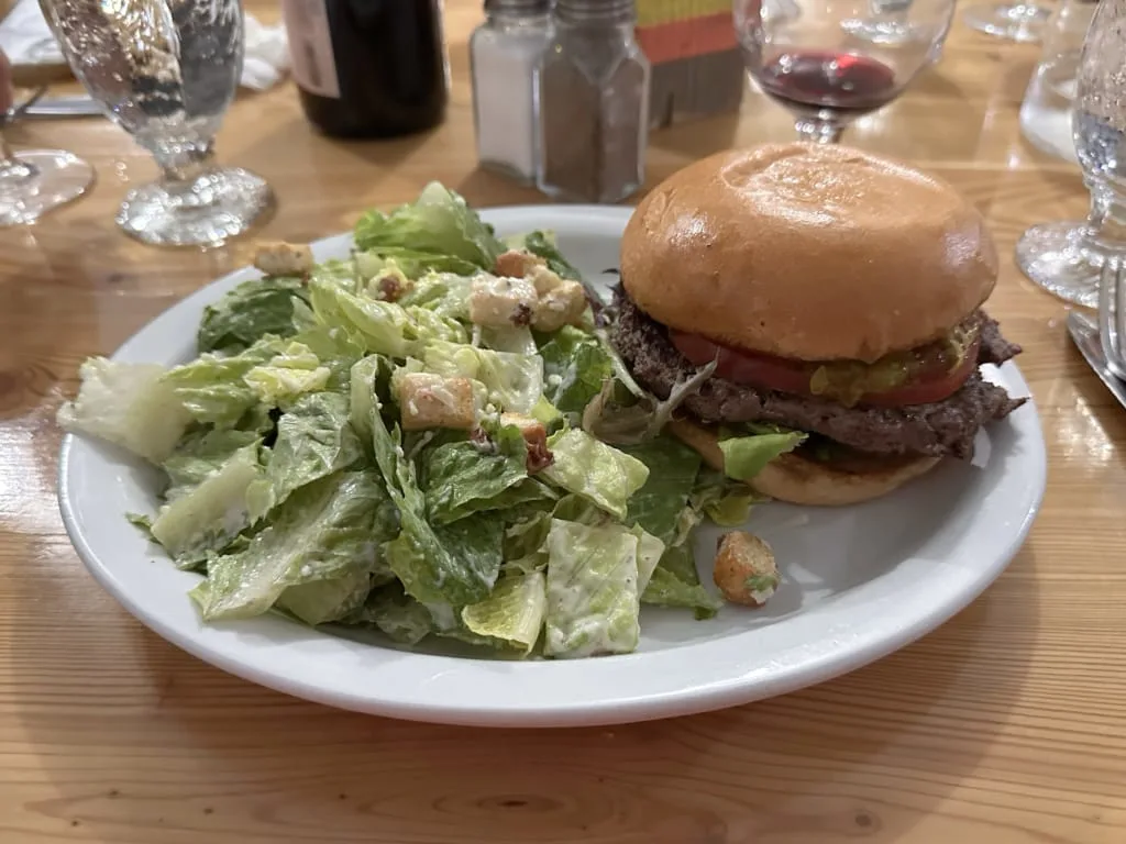 Moose burger at Buoy and Arrow in Rocky Harbour